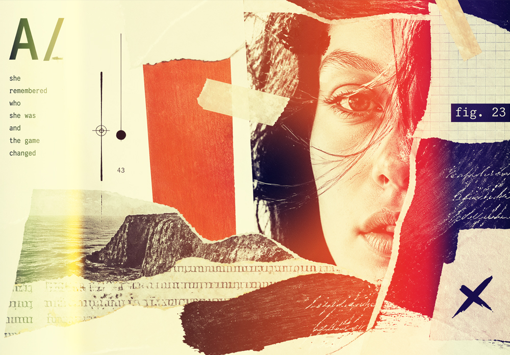 graphic design studio collage
